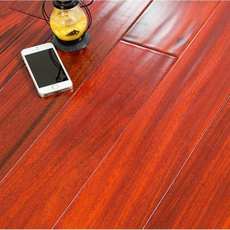 实木地板18mm环保老旧用地品质中式装修创意卧室书房本色铺地紫檀黑耐磨(910*122)1都市诱惑