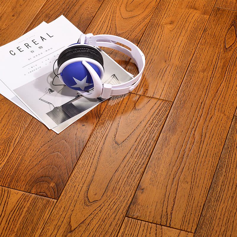 实木地板番龙眼冷色系橡木纹进口18mm原木天然环保耐磨F011都市诱惑图片
