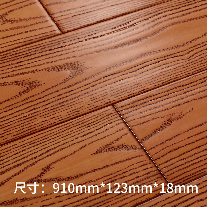 实木地板番龙眼冷色系橡木纹进口18mm原木天然环保耐磨F011都市诱惑