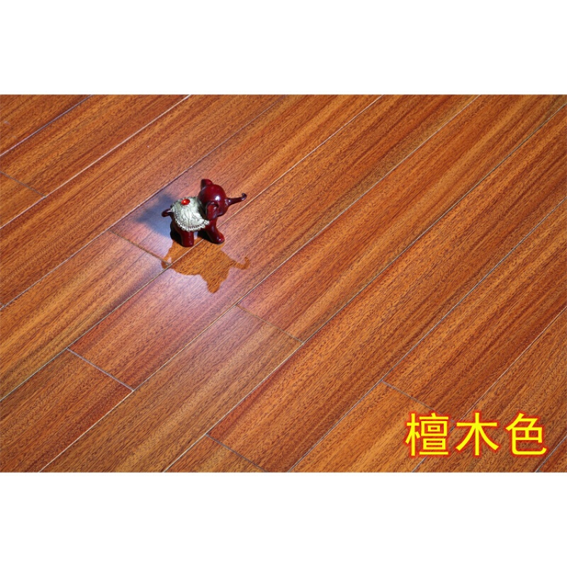 地板原木18mm番龙眼仿古浮雕环保耐磨檀木色1㎡ 默认尺寸 檀木色