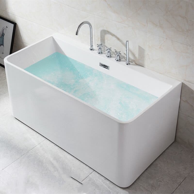 独立式浴缸亚克力嵌入式淋浴龙头简装用品多功能欧美环保时尚日式都市诱惑图片