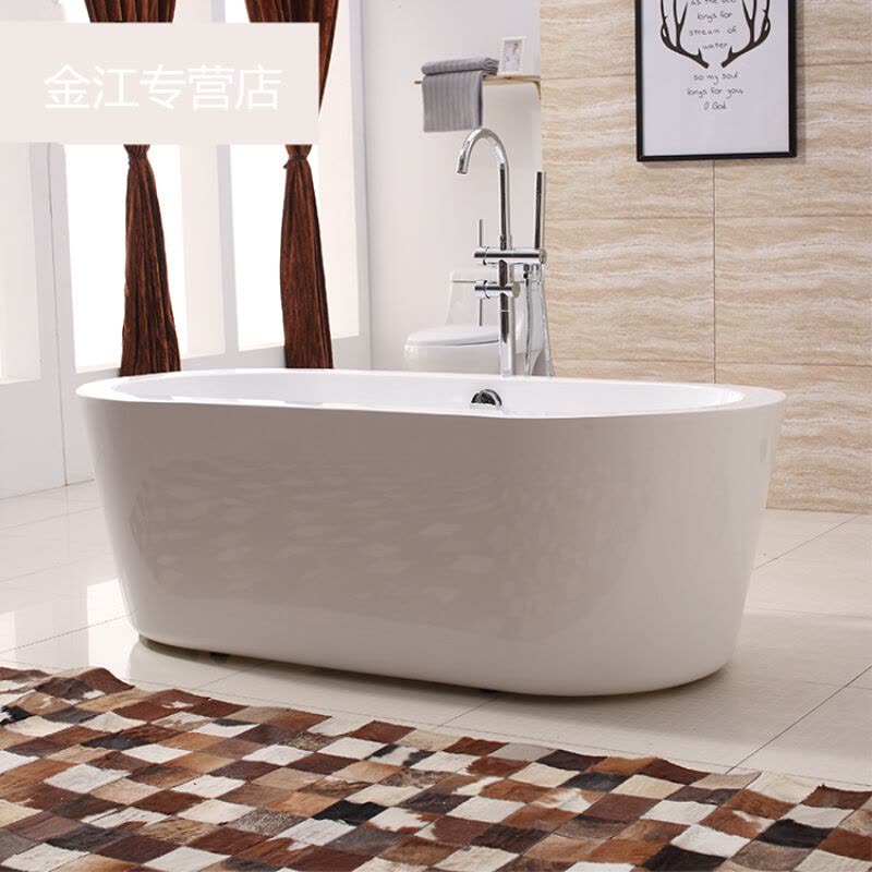现代古典家用浴缸独立式亚克力浴缸1.3米-1.8米都市诱惑图片