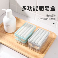 新款创意轻奢洗衣香皂盒家用多功能免手搓滚轮式肥皂起泡器沥水收纳盒