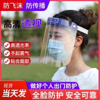 透明防护面罩透明防喷面罩面屏防尘防护罩防飞沫双面透明面罩