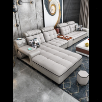 定制_布艺沙发组合北欧大客厅现代古达简约小户型乳胶皮布沙发整装新款家具