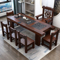 老船木茶桌椅组合茶具套装一体古达泡茶台简约客厅家用*茶几大板桌
