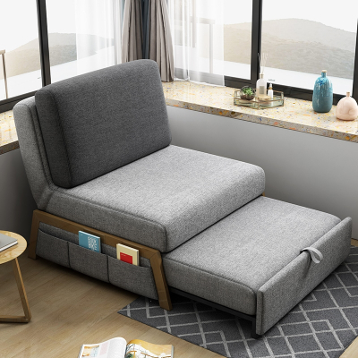 午休折叠床单双人办公室午睡古达可伸缩多功能两用家用科技布沙发躺椅