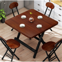 古达可折叠桌家用餐桌简易便携式饭桌出租房正方形小户型吃饭简约桌子