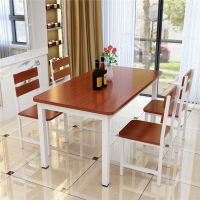 古达桌椅家用吃饭桌子快餐桌椅组合4人6小户型长方形饭店一桌四椅简约现代