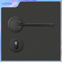 卡贝(cobbe)北欧室内门卧室通用型现代简约房黑色门锁定制磁吸分体锁