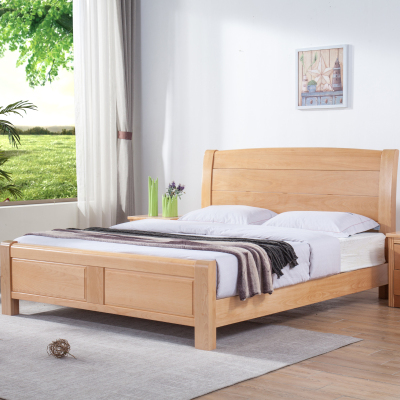 尋木匠全实木床双人床1.8米1.5现代中式卧室家具气动高箱储物床榉木床