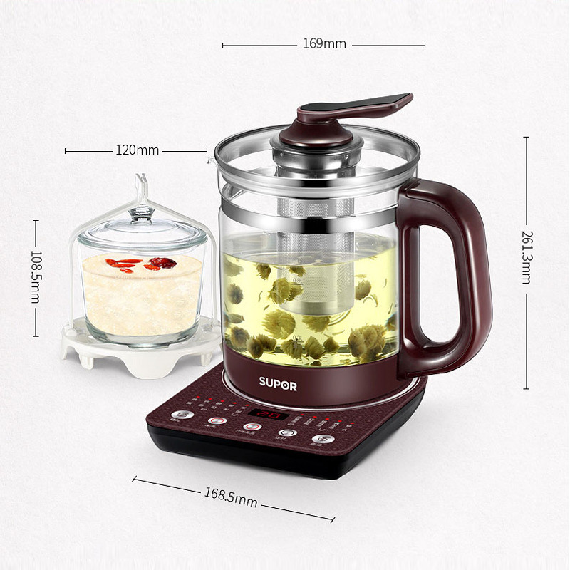 SUPOR/苏泊尔SWF15S30A养生壶全自动加厚玻璃煮茶器煎药壶花茶壶