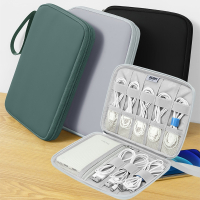 阿斯卡利数据线收纳包便携大容量充电宝手机充电线多功能整理袋小iPad平板保护套u盘