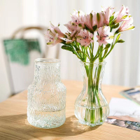 古达简约现代玻璃花瓶高颜值ins风装饰摆件小口客厅卧室桌面水养插花装饰摆件