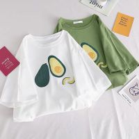[莎洛仙]夏季新款ins原宿风牛油果绿短袖T恤闺蜜装韩版女学生半袖上衣