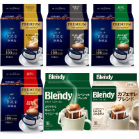 (整箱混搭批发)日本进口AGF 多口味挂耳咖啡6包(共92片) 六口味各一包