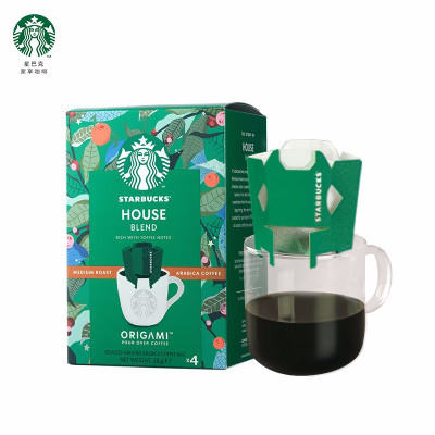 星巴克(Starbucks) 特选综合挂耳咖啡黑咖啡4袋装 日本原装进口便携式滴滤咖啡