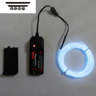 拓斯帝诺电池发光细霓虹灯线手工DIY灯发光线LED灯线玩具模型灯条冷光线 白色 12米灯线+USB驱动