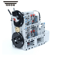 拓斯帝诺兼容积木齿轮工程机械组模型科技拼装发条钟摆机器人套装MOC 同轴三针机械钟 (积木包电子搭建图)