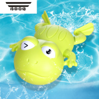 拓斯帝诺戏水玩具儿童洗澡器男孩女孩玩水发条宝宝萌趣鸭子青蛙乌龟游泳 1只青蛙[绿色]