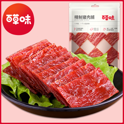 百草味(BE&CHEERY)[精制猪肉脯155g]零食小吃靖江肉干肉片 网红