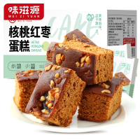 味滋源核桃红枣蛋糕400g整箱早餐红枣面包糕点休闲零食枣糕小吃