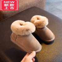 可莉允女童雪地靴2022新款韩版儿童加绒保暖棉靴宝宝毛毛冬鞋防滑棉鞋潮
