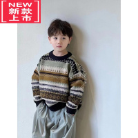 可莉允韩国童装男女童毛衣秋冬2022新款儿童韩版套头针织衫亲子