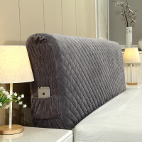 欧式床头罩床头套布艺夹棉皮床实木床1.8米双人床防尘罩加厚定制