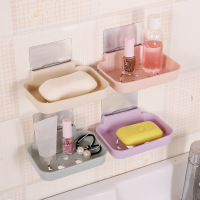 无痕粘贴壁挂香皂盒卫生间沥水香皂架 浴室卡通肥皂架肥皂盒