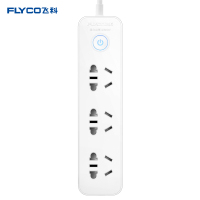 飞科(FLYCO)插座延长线FS2009 电源插排接线板拖线板家用插板3米三组合孔 安全保护门