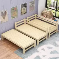 拼接床加宽床定制实木儿童床带护栏男孩女孩幼儿床小孩松木单人床