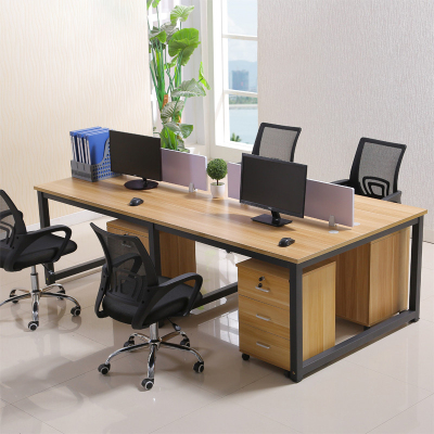 职员办公桌椅组合2/4/6人位 简约现代四人位多人位员工电脑桌屏风