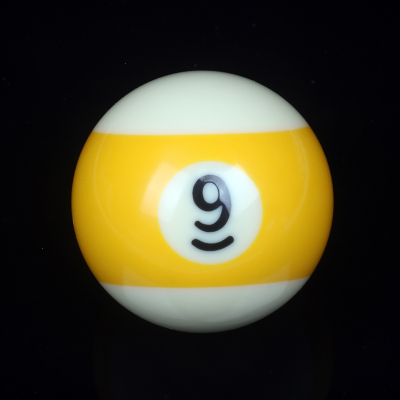 闪电客台球子单个散卖母球标准57.2mm美式黑八零球斯诺克桌球水晶球散装_普通9号球