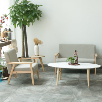 尋木匠日式简约现代布艺沙发单人双人三人小户型客厅简易实木沙发椅