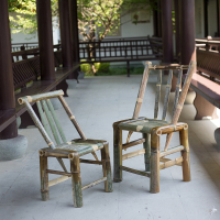 尋木匠天桥阁竹椅子靠背椅家用小藤椅中式编织竹家具成人餐厅椅复古老式