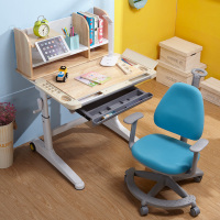 尋木匠学习桌椅可升降实木写字桌小书桌椅套装小孩家用矫姿课桌