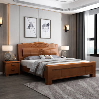 尋木匠新中式实木床1.8米1.5米双人床现代简约储物家居主卧室婚床