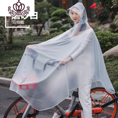 封后自行车雨衣成人骑行单车韩国男女士时尚单人电动车透明雨披