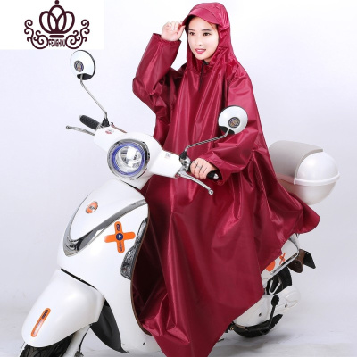 封后雨衣单人女成人电动自行车摩托骑行徒步韩国时尚雨披加大加厚防水