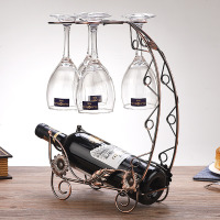 创意红酒架摆件时尚铁艺高脚杯架酒柜展示架欧式葡萄酒杯架子酒架