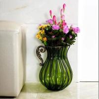 铁艺落地大玻璃花瓶台面花瓶水壶型铸铁单耳花瓶水培花瓶