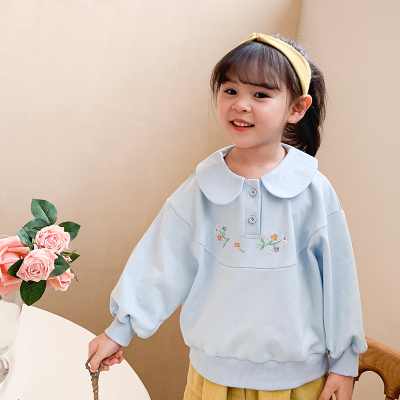 龙之涵(LONGZHIHAN)儿童卫衣女2021春新款上衣中大童甜美舒适长袖