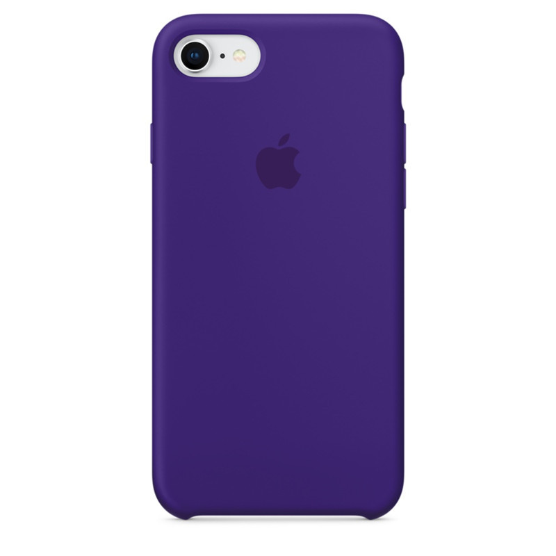 海外购 [香港直邮]iphoneX/6s plus原装正品硅胶壳 苹果8/7代超薄手机壳全包防摔防滑保护套 深紫色