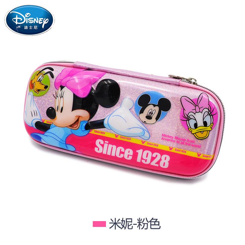 迪士尼(Disney)多功能笔盒 米妮7676粉色横款米奇男女童文具盒EVA大容量小学生铅笔盒3D立体压模笔袋 学习用品图片
