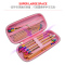 迪士尼(Disney)多功能笔盒 9784粉色 横款公主冰雪女童文具盒EVA大容量小学生铅笔盒3D立体压模笔袋 学习用品