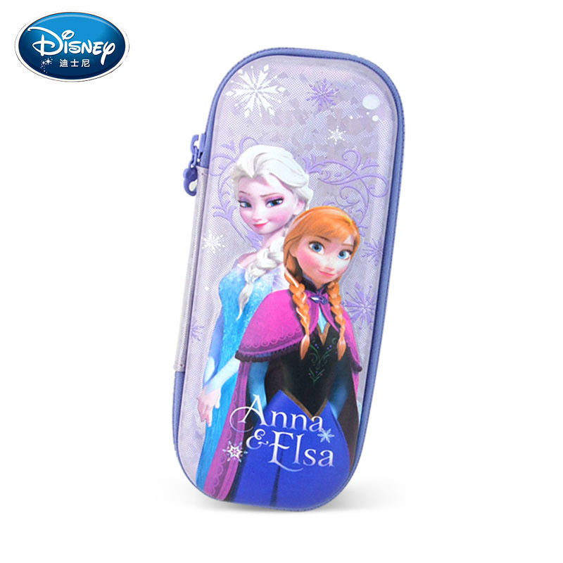 迪士尼(Disney)多功能笔盒 冰雪公主85021紫色米奇女童文具盒EVA大容量小学生铅笔盒3D立体压模笔袋 学习用品