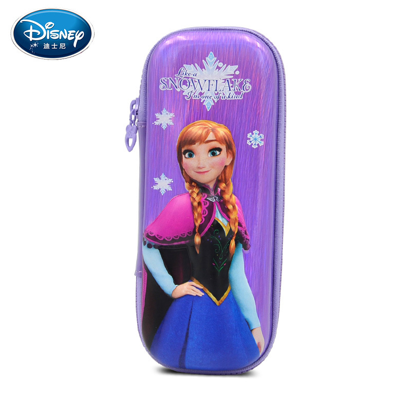 迪士尼(Disney)多功能笔盒 冰雪公主85044紫色米奇女童文具盒EVA大容量小学生铅笔盒3D立体压模笔袋 学习用品