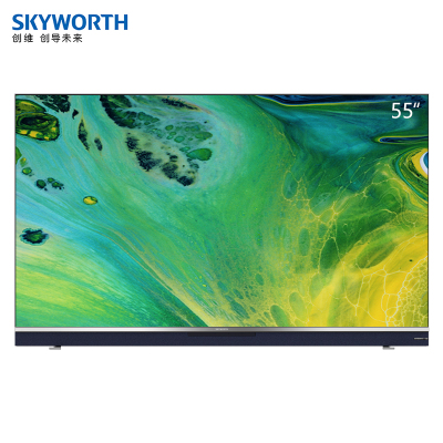 SKYWORTH(创维)55G671 55英寸4K超高清 全面屏 内置摄像头 创维全时AI语音娱乐电视