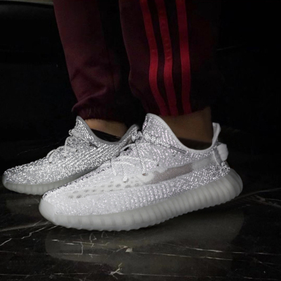 正品KANYE YEEZY椰子鞋男350V2满天星情侣鞋2019新款运动休闲鞋2019夏季男鞋反光鞋网面透气